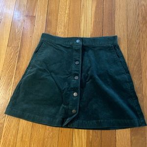 Green corduroy uniqlo skirt